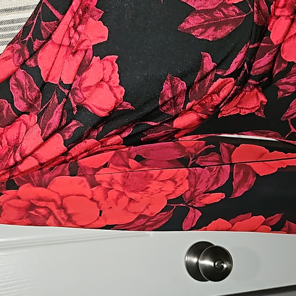 Connected Apperal Women Sheath Dress Red and black Size 8 - Picture 6 of 13